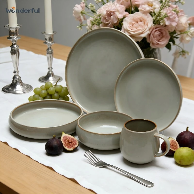 Wonderful Reactive Glazed Minimalist Ceramic Dinnerware Wonderful Reactive Glazed Minimalist Ceramic Dinnerware